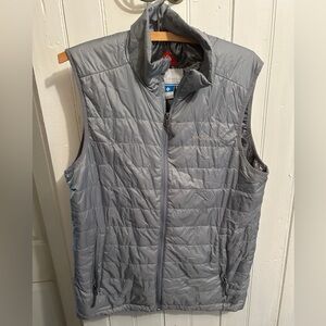 Columbia women’s small grey omni heat  zip up thin Puffer Vest